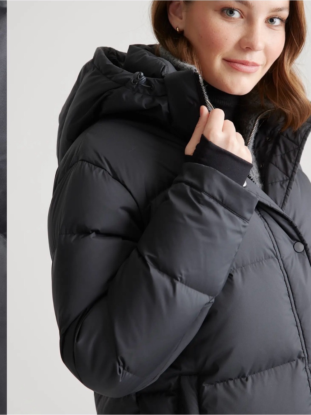 Quince Responsible Down Long Puffer Jacket Black Size Medium - Picture 4 of 11